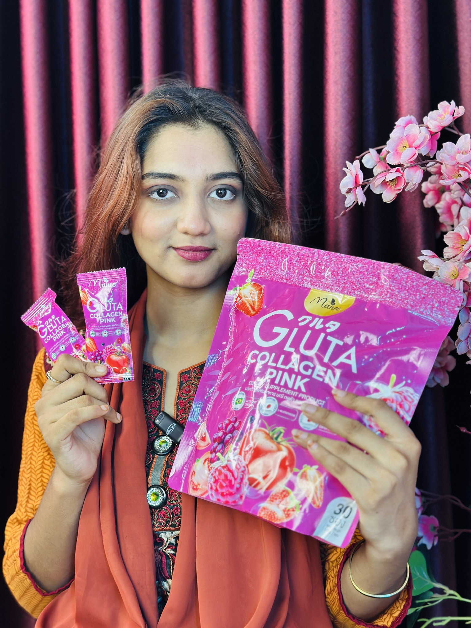 ১ প্যাকেটে গ্লুটা কোলাজেন জুস