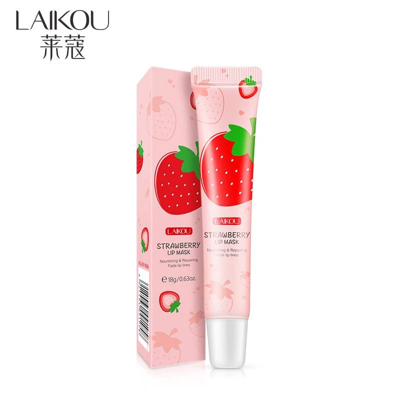 Laikou Strawberry Lip Mask - কালো ঠোঁট গোলাপি করুন